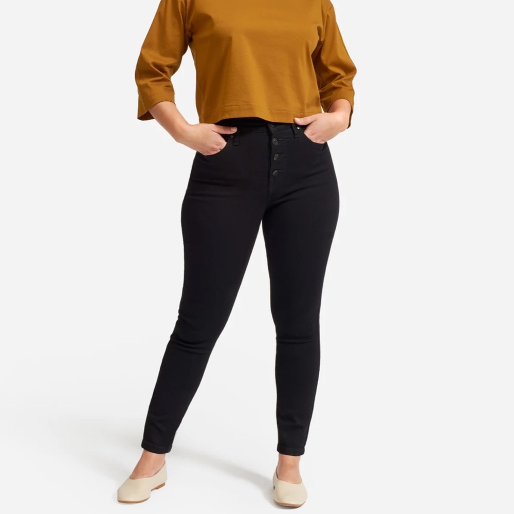 Everlane Button Fly High Rise Skinny Jean